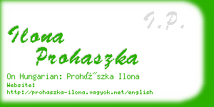 ilona prohaszka business card